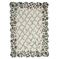 Garvee Floral Irregular Edge Carpet Non Slip Washable Boho Vintage Rug for Entryway 10x13ft Beige