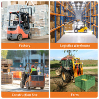 Garvee 84 Inch Forklift Fork Extensions 5mm Steel Heavy-Duty Slide-On Safety Strap Yellow Warehouse Use