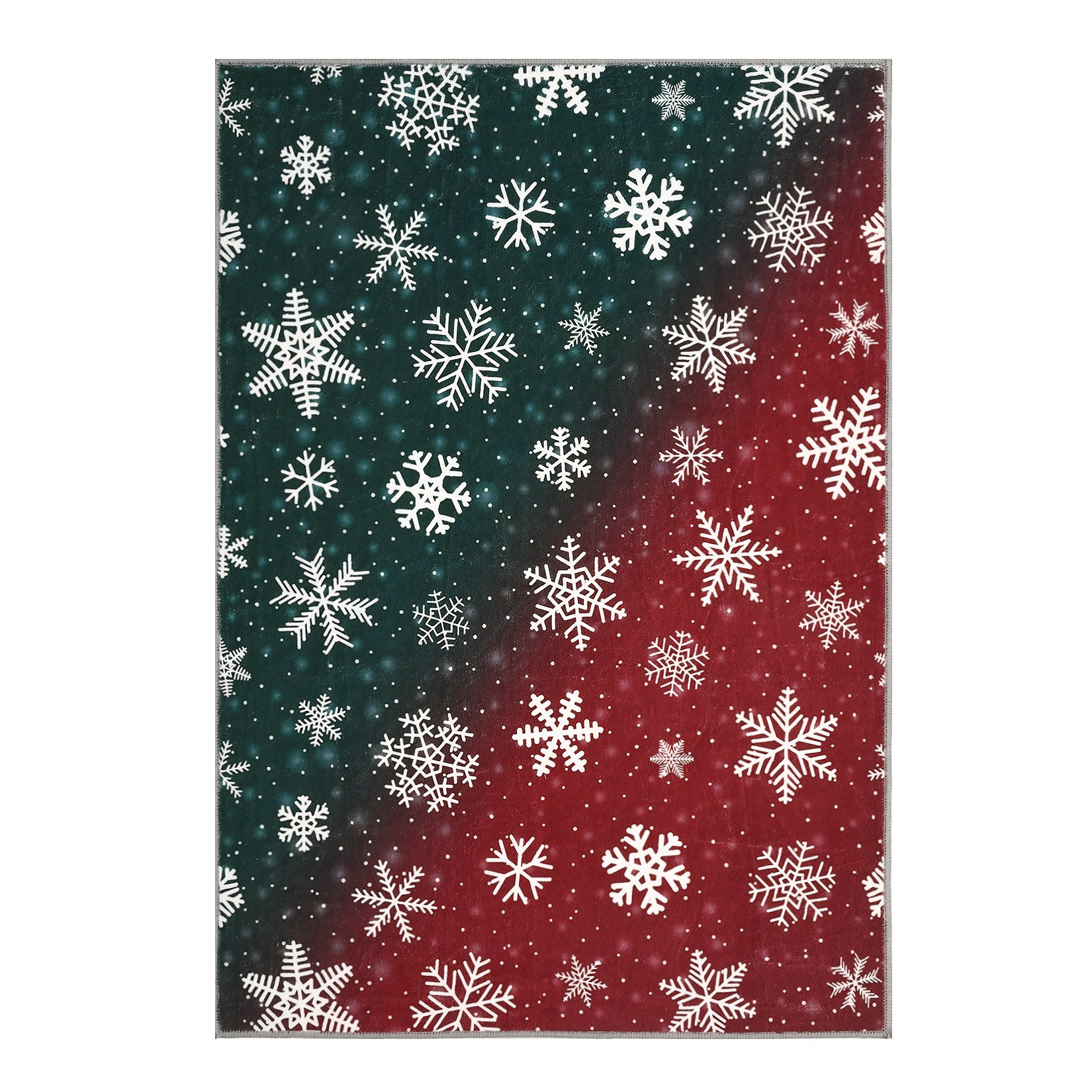 Garvee Bold Color Christmas Red & Green 2x3 Area Rugs - Non-Slip Reversible Washable Skin-Friendly Soft Rug - Machine Washable for Floor Washer, Pets & Baby Friendly Holiday Decor