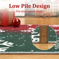 Garvee Bold Color Christmas Red & Green 6x9 Area Rugs - Non-Slip Reversible Washable Skin-Friendly Soft Rug - Machine Washable for Floor Washer, Pets & Baby Friendly Holiday Decor
