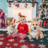 Garvee Bold Color Christmas Red & Green 6x9 Area Rugs - Non-Slip Reversible Washable Skin-Friendly Soft Rug - Machine Washable for Floor Washer, Pets & Baby Friendly Holiday Decor