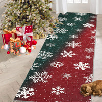 Garvee Bold Color Christmas Red & Green 2x8 Area Rugs - Non-Slip Reversible Washable Skin-Friendly Soft Rug - Machine Washable for Floor Washer, Pets & Baby Friendly Holiday Decor