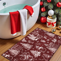 Garvee Christmas Rug Thin Washable Rug with Non Slip Rubber Backing, Low Pile Soft Indoor Carpet, Non Shedding Foldable Printed Floor Mats for Living Room Nursery Bedroom