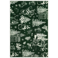 Garvee Christmas Rug Thin Washable Rug with Non Slip Rubber Backing, Low Pile Soft Indoor Carpet, Non Shedding Foldable Printed Floor Mats for Living Room Nursery Bedroom