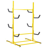 Garvee Kayak Storage Rack Heavy-Duty Steel Kayak Stand for 4 Kayaks Indoor Outdoor Adjustable Width, Black