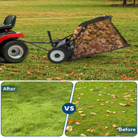 Garvee 42" Lawn Sweeper Tow Behind, Heavy Duty Yard Sweeper Pull Behind with 21 Cu.Ft Large Hopper & Adjustable Sweeping Height, Universal Leaf Grass Collector for Tractor ATV UTV, Black