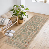 Garvee Insect Botanical Washable Area Rugs Runner Rugs, Boho Non Slip Under Table Carpet for Living Room Bedroom Dining Room Playroom Nursery Kids Room Office Farmhouse - Coffee