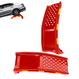 Garvee Heavy Duty Automotive Car Ramp Set – 2 Pack, 8,000 lbs Capacity, 8" Lift, Robust Steel, Reflective Stickers, For Trucks, SUVs, Vehicle Maintenance, Tool Kit – Red - Red