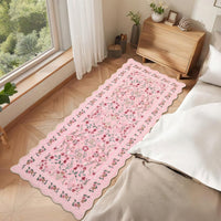 Garvee Floral Area Rug with Unique Shape - Rustic Natural Design Non-Slip Machine Washable Rug, Soft Bohemian Rug