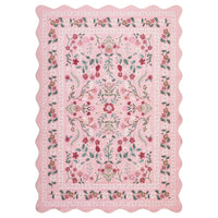 Garvee Floral Area Rug with Unique Shape - Rustic Natural Design Non-Slip Machine Washable Rug, Soft Bohemian Rug