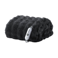 Garvee Heated Blanket Queen, Dual Control Faux Fur Electric Blanket with 4 Heat Settings, Soft Bubble Blanket with 8 Hour Auto-Off & Overheat Protection, for Gifts Home Couch or Bed, Dark Grey