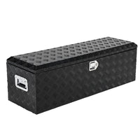 Garvee 30X13 Inch Truck Bed Tool Box, Heavy-Duty Aluminum Diamond Plate Storage Chest, Waterproof with Lock, for Trucks, Trailers, RVs, and Warehouses, Black