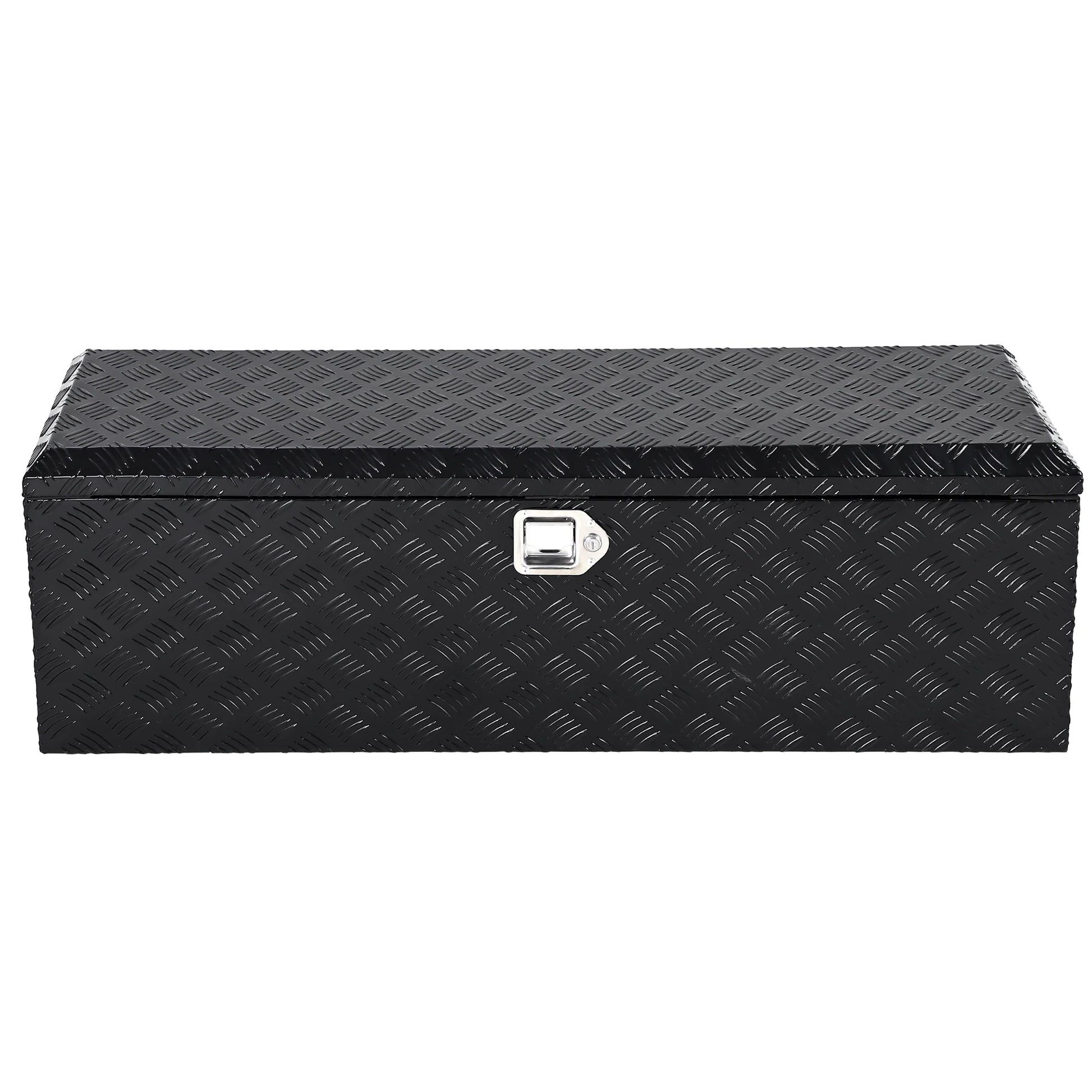 Garvee 20X12 Inch Truck Bed Tool Box, Heavy-Duty Aluminum Diamond Plate Storage Chest, Waterproof with Lock, for Trucks, Trailers, RVs, and Warehouses, Black