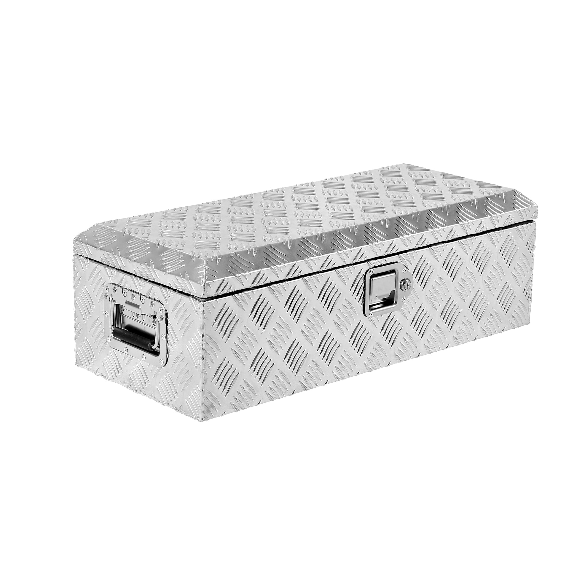 Garvee 39X13 Inch Truck Bed Tool Box, Heavy-Duty Aluminum Diamond Plate Storage Chest, Waterproof with Lock, for Trucks, Trailers, RVs, and Warehouses, Silver