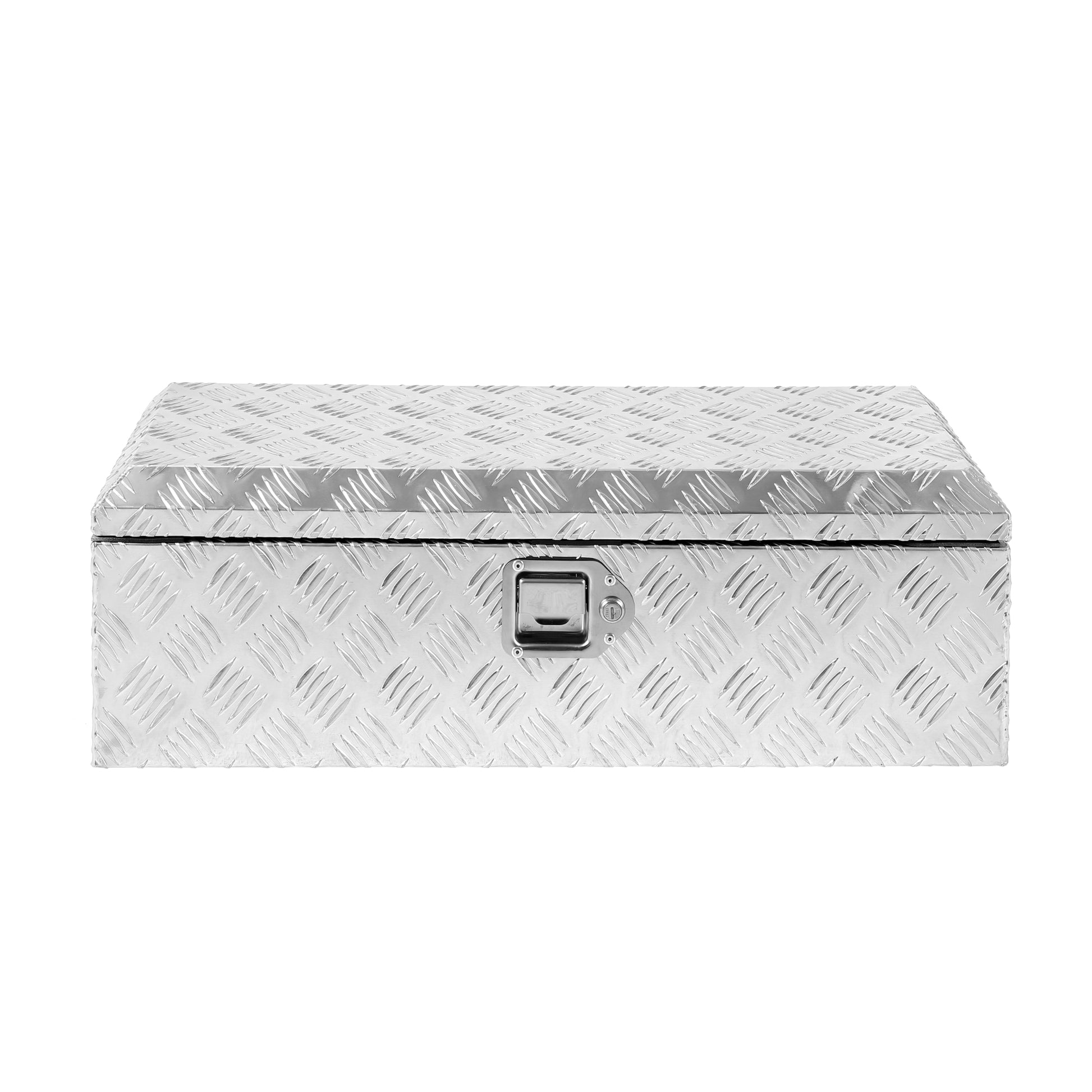 Garvee 39X13 Inch Truck Bed Tool Box, Heavy-Duty Aluminum Diamond Plate Storage Chest, Waterproof with Lock, for Trucks, Trailers, RVs, and Warehouses, Silver