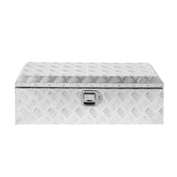 Garvee 39X13 Inch Truck Bed Tool Box, Heavy-Duty Aluminum Diamond Plate Storage Chest, Waterproof with Lock, for Trucks, Trailers, RVs, and Warehouses, Silver