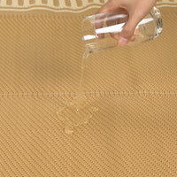 Garvee Waterproof Outdoor Area Rug - 10x20 Brown Coffee Plastic Straw Mat - UV Resistant, Non-Slip, Collapsible, Easy to Clean - Striped Edge, Sturdy Color for Patio, Garden, Deck, Camping