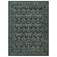 Garvee Washable 8x10 Area Rug Vintage Floral Green Non-Slip Low Pile Stain Resistant Soft Carpet for Living Room Bedroom Dining Room Kitchen