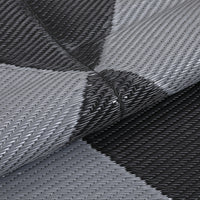 Garvee Outdoor Rug 9x18 ft Waterproof Reversible Patio Camping Mat Black/Grey Diamond for RV Porch Balcony Backyard Picnic Beach