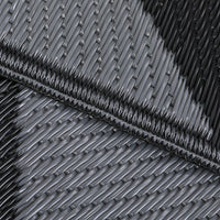 Garvee Outdoor Rug 9x18 ft Waterproof Reversible Patio Camping Mat Black/Grey Diamond for RV Porch Balcony Backyard Picnic Beach