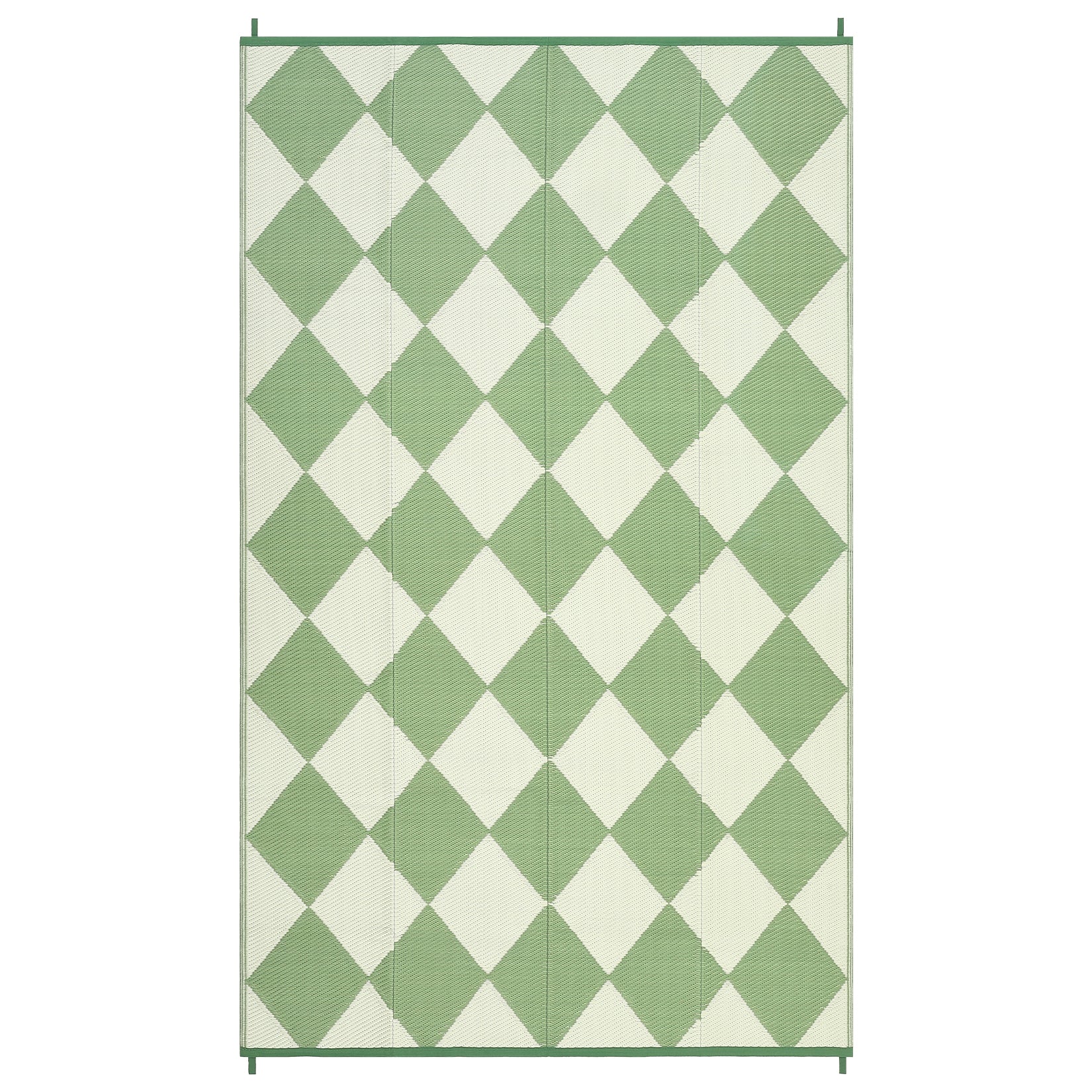 Garvee Outdoor Plastic Straw Rug 8x10 Reversible Waterproof Patio Rug Green Diamond for Camping Picnic Beach