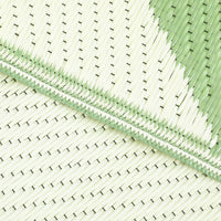 Garvee Outdoor Plastic Straw Rug 8x10 Reversible Waterproof Patio Rug Green Diamond for Camping Picnic Beach