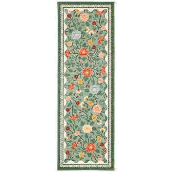 Garvee Bathroom Runner Rug 2x6 Machine Washable Non-Slip Kitchen Runners for Hallways Soft Low Pile Lightweight Long Carpet Rugs Farmhouse Indoor Floor Mat for Bedroom, Bathroom Green