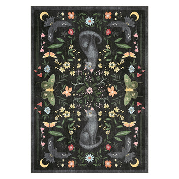 Garvee Washable Area Rug Durable Soft Material Non-Slip Backing For Living Room Bedroom, Easy Clean, Multi-Color
