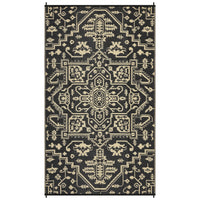 Garvee Outdoor Rug 8x10 Reversible Portable Plastic Straw Camping Rug for Patio Deck Porch Balcony Black Coffee Waterproof Durable