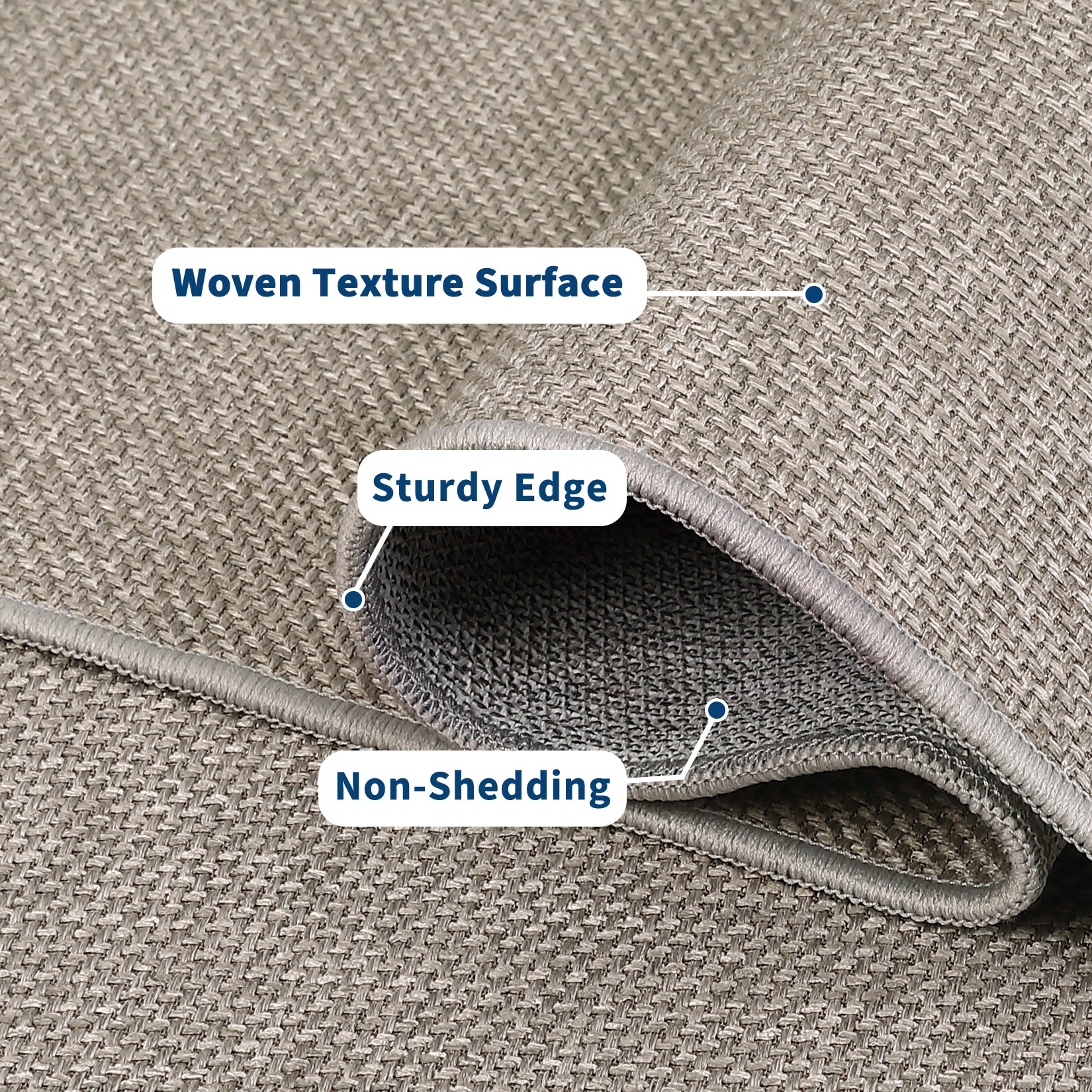 Garvee Washable Runner Rug 2x6 Tan Non Slip Low Pile Foldable Mat for Entryway Kitchen Bathroom