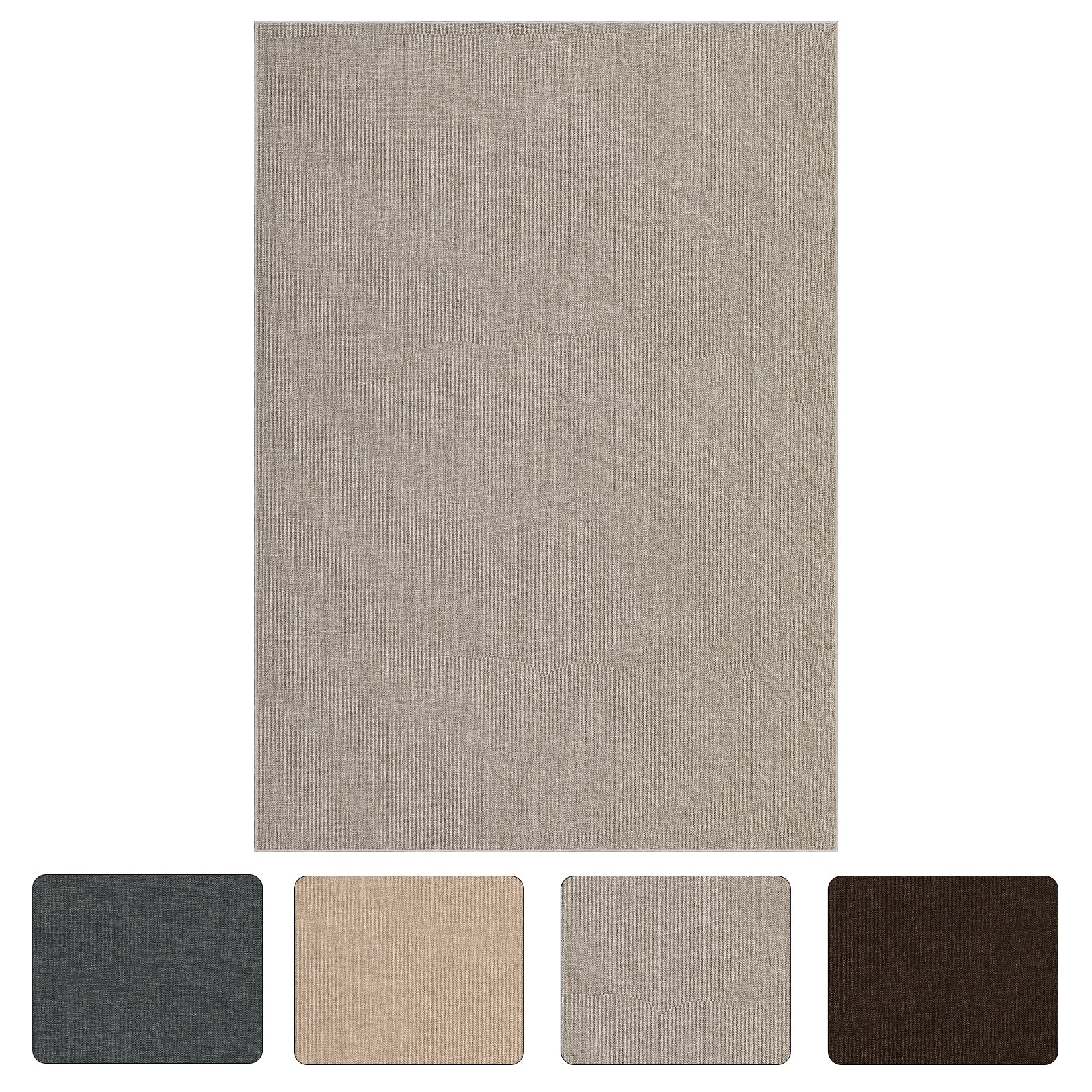 Garvee Large Area Rug 10x13 Washable Non Slip Woven Textured Carpet Ultra-Thin Tan for Living Room Bedroom Office