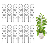 Garvee 17.3 Small Trellis for Potted Plants, 12 Pcs Heavy Duty Sturdy Metal Trellis for Climbing Plants, Rustproof Houseplant Support for Pothos Hoya Ivy Flower