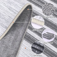 Garvee Runner Rug 2x6 Washable Living Room Rug Boho Rugs for Hallway Kitchen Bedroom Office Black and White Rug Modern Geometric Rug Neutral Rug Electic Line Pattren Rug Contemporary Stripe Rug
