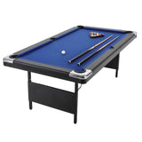 Garvee 7 ft Foldable Pool Table Billiard Table Compact Indoor Outdoor Black Blue Red
