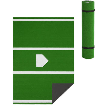Garvee 6 x 4 ft Baseball Hitting Mat with Home Plate and Anti Fade Turf for Indoor and Outdoor Training, Green