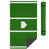 Garvee 12 x 6 ft Baseball Hitting Mat with Home Plate and Anti Fade Turf for Indoor and Outdoor Training, Green - Green