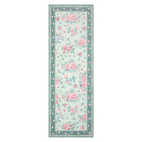 Garvee Vintage Floral Runner Rug 2x6 Washable Non-Slip Kitchen Rug, Soft Low Pile Hallway Runner Carpet for Entryway Bedroom, Green