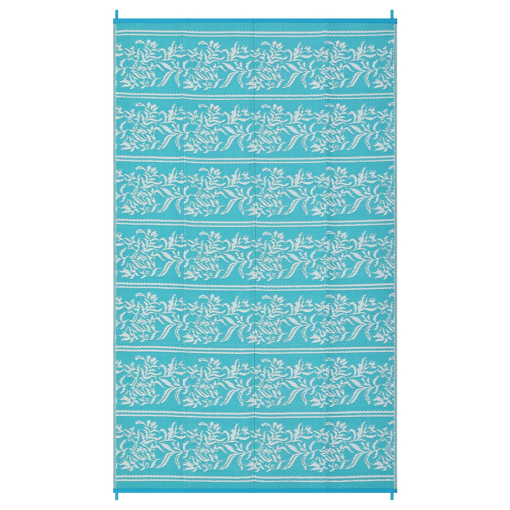 Garvee Waterproof Reversible Outdoor Rug - Boho Leaf Design - Lightweight, Collapsible Plastic Straw Mat with Stakes & Storage Bag, Mark & UV Resistant Carpet for Patio, RV, Camping, Balcony, Deck, Backyard, 9x12ft