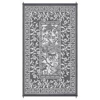 Garvee Reversible Outdoor Rug 10x20ft, Grey/White - Waterproof Plastic Straw Patio Mat, UV & mark Resistant, Easy Clean, Portable Carpet for Garden, Camping, Backyard