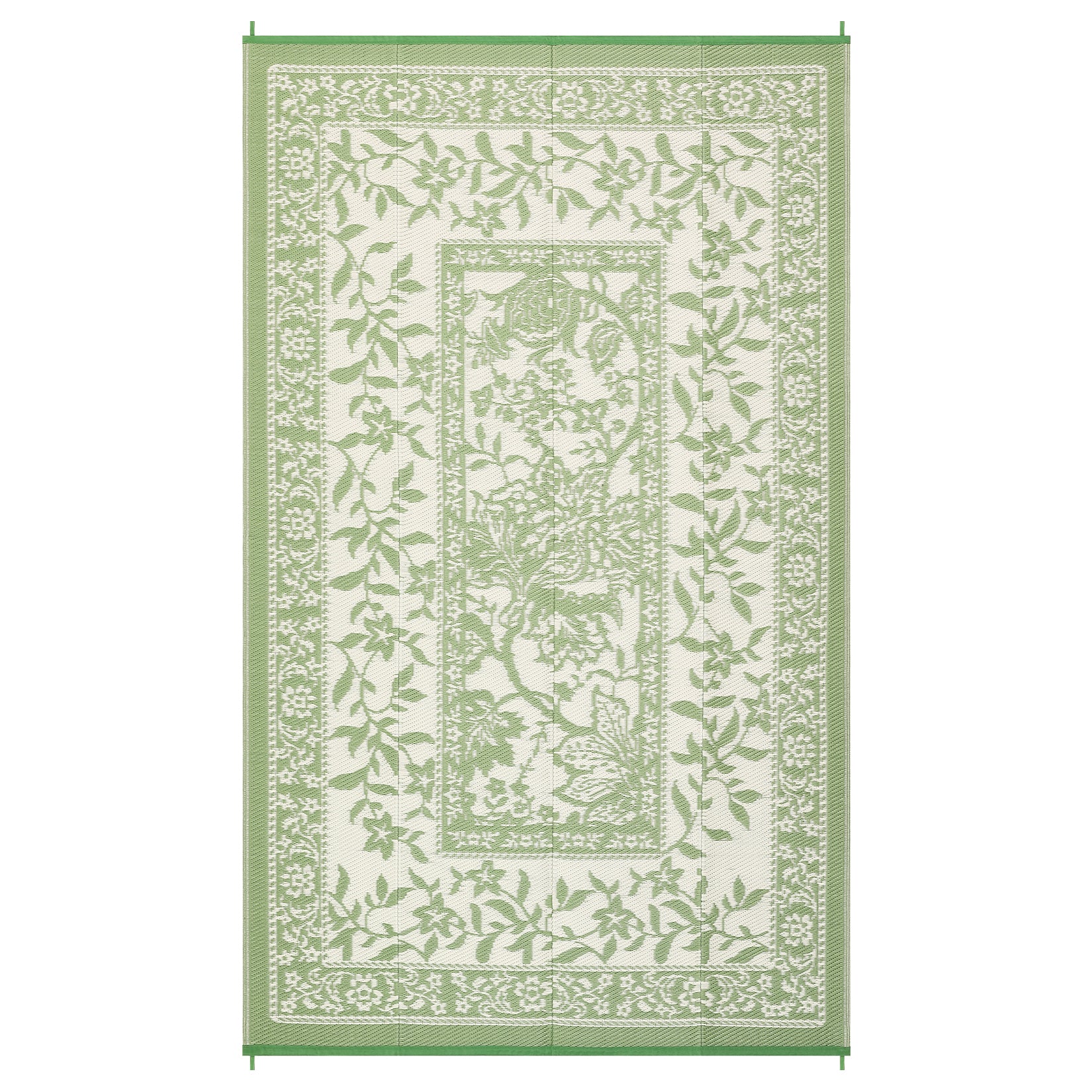 Garvee Reversible Outdoor Area Rug 9x12ft, Gray Green/Ivory White - Waterproof & UV Resistant Plastic Mat, Easy Clean, Portable for Patio, Garden, Camping, RV