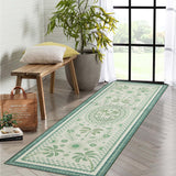 Garvee Premium Animal & Floral Area Rug – Kids & Living Room Friendly, Soft Woven Carpet, 5x7 ft - Green