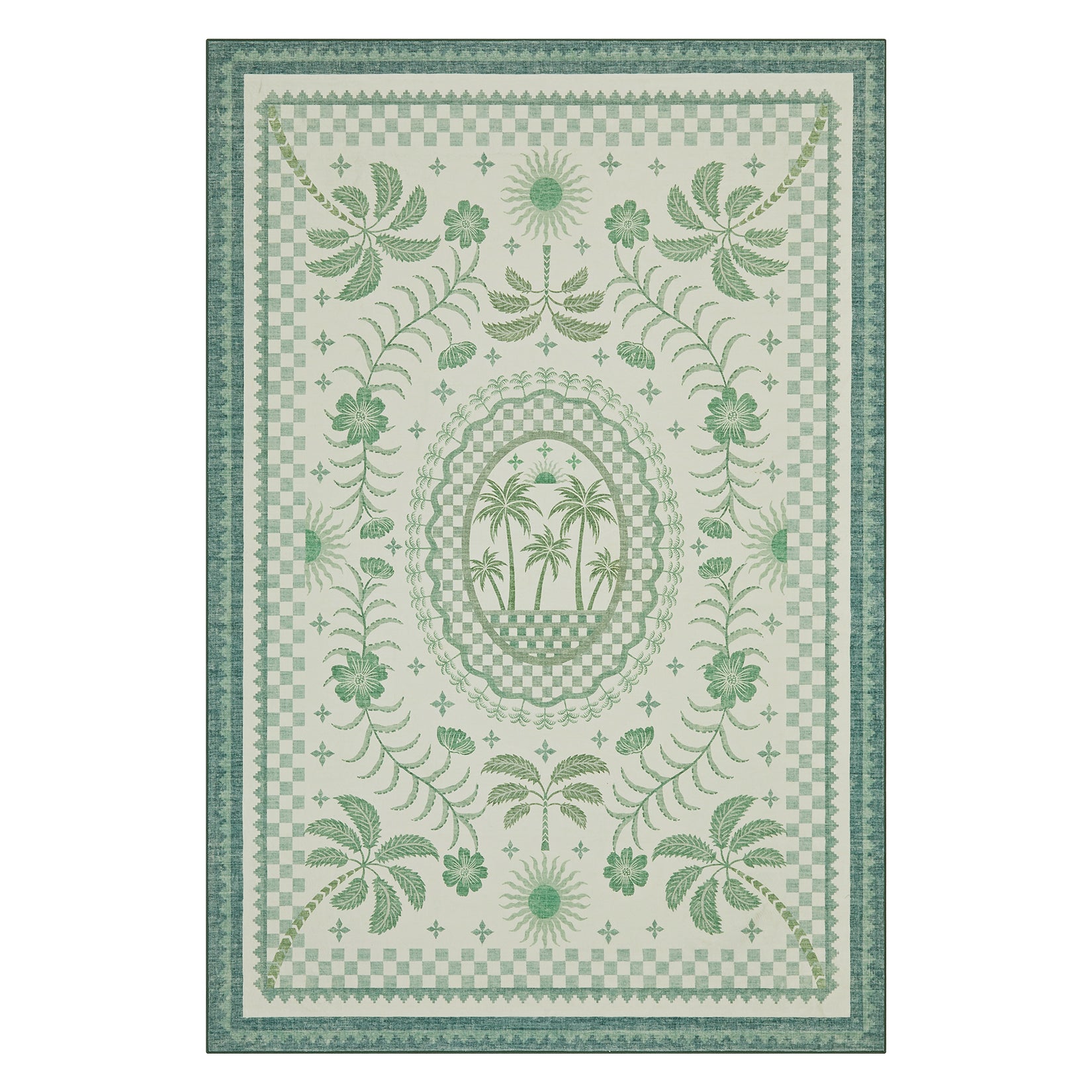 Garvee Premium Animal & Floral Area Rug – Kids & Living Room Friendly, Soft Woven Carpet, 5x7 ft