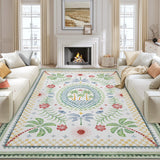 Garvee Premium Animal & Floral Area Rug – Kids & Living Room Friendly, Soft Woven Carpet, 5x7 ft - Colorful