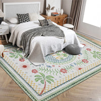 Garvee Premium Animal & Floral Area Rug – Kids & Living Room Friendly, Soft Woven Carpet, 5x7 ft