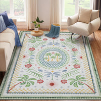 Garvee Premium Animal & Floral Area Rug – Kids & Living Room Friendly, Soft Woven Carpet, 5x7 ft