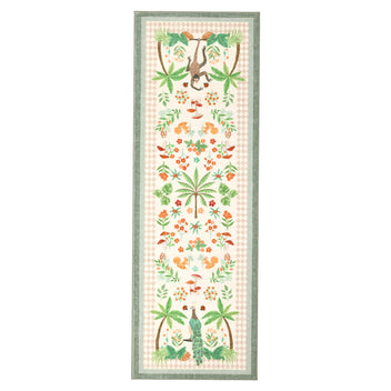 Garvee Tropical Jungle Runner Rug 2x6, Washable Non Slip Kitchen Hallway Rug, Botanical Animal Print Low Pile Carpet for Entryway Laundry Bathroom, Beige