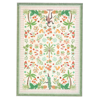 Garvee 10x13 Floral Area Rug, Washable Non Slip Tropical Jungle Botanical Carpet for Living Room Dining Room, Beige