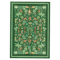 Garvee Jungle Green Rug Washable 10x13 Tropical Non Slip Low Pile Soft Botanical Animal Print Floor Rug for Bedroom Nursery Playroom Dining Room