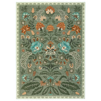 Garvee 8x10 Floral Washable Area Rug Vintage Soft Non-Slip Boho Carpet for Living Room Bedroom Nursery, Sage