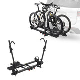 Garvee Hitch Bike Rack for Car, 2 E-Bike Racks, 200 LBS Capacity, Anti-Wobble, Foldable & Tiltable, Fits Fat Tire Bikes, 2" Receiver, Black - Black
